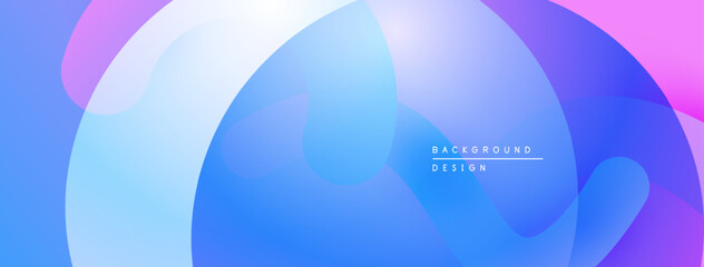 Aufkleber - Abstract fluid shapes blend, creating vibrant gradient background. Soft colors suggest calm, modern aesthetic. Design elements overlap.