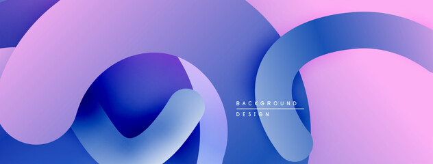 Aufkleber - Abstract fluid shapes, vibrant colors blend. Gradient design creates smooth transitions, modern aesthetic. Background features flowing curves, soft hues.