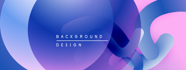 Aufkleber - Abstract fluid shapes blend purple, blue, pink hues. Modern design creates dynamic visual texture. Smooth gradients offer soft aesthetic.