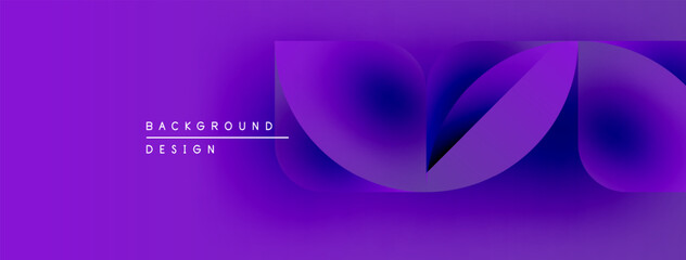 Aufkleber - Purple abstract background. Fluid shapes create dynamic visual effect. Modern design elements present sleek composition.