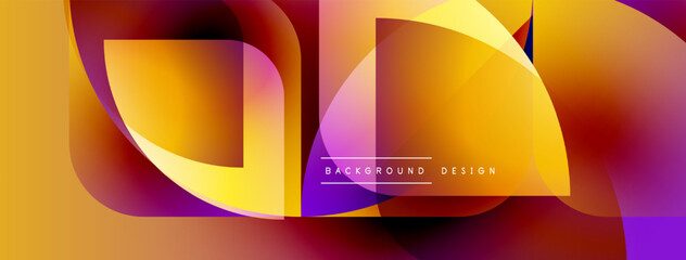Aufkleber - Abstract fluid shapes, vibrant colors blend. Modern design, dynamic composition, suitable banner or background element.