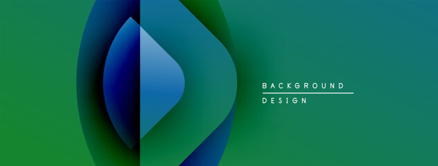 Aufkleber - Abstract gradient design. Blue, green hues blend smoothly. Minimalist composition, text reads background design. Modern aesthetic.