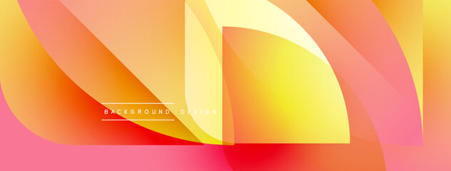 Aufkleber - Abstract colorful design. Smooth gradients, flowing shapes create dynamic visual experience. Warm tones dominate composition.