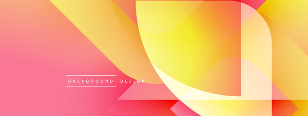 Aufkleber - Abstract gradient background. Warm colors blend, creating dynamic visual effect. Soft shapes overlap, forming modern design.