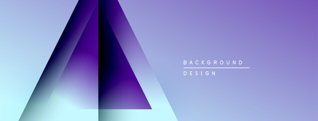 Aufkleber - Abstract geometric design. Gradient colors blend, creating modern visual effect. Minimalist style, suitable background element.