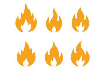 Wall Mural - fire flame icon clipart, fire svg, flame svg, fire flame svg, flame layered svg, flame clipart