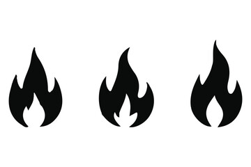 Wall Mural - fire icon vector set, fire flame icons bundle