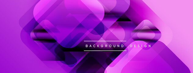 Poster - Abstract purple background. Geometric shapes overlap creating dynamic visual effect. Modern design element for digital projects.