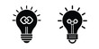 © Design Wave Ai - Light Bulb With Linked Chain Elements Symbolizing Connection Silhouette on White Background