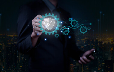 cyber security protection program to protect password login information on websites and online inter
