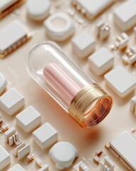 Poster - Cylindrical Qubit Quantum Processor with Precision Cooling System on Integrated Circuit Board - Advanced Quantum Computing Hardware for Industrial Innovation
