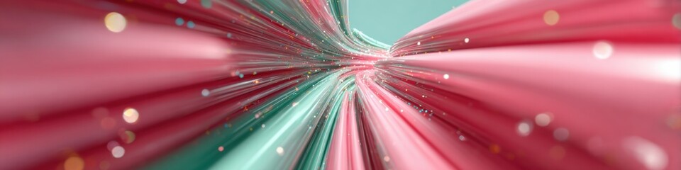 Poster - Quantum Digital Flow Visualization of Fast-Moving Data Streams with AI Elements and Geometric Abstracts for Technology Branding and Innovation