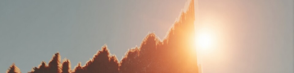 Poster - Minimalistic Digital Financial Graph with Glowing Uptrend Line and Data Matrix for Fintech Market Forecasting and Investment Opportunity