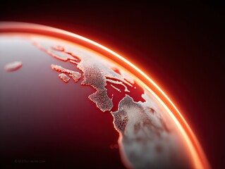 Aufkleber - Futuristic Digital Globe with Telemetry Data Streams and Network Interface Elements Representing Global Connectivity and Advanced Tech Visualization