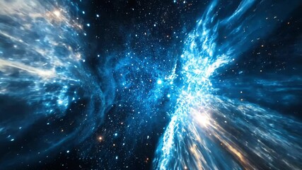 Wall Mural - Space Scene with Stars and Nebulas