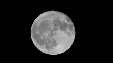 Wall Mural - Moon in the night sky. Strawberry Full Moon