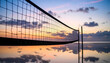 © Damang - Beach Volleyball Net at Sunset with Colorful Sky Reflection