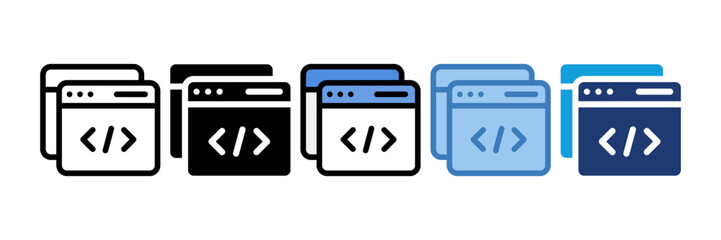 Browser Code Icon Element For Design