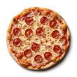 © Oksana_Latysheva - Overhead Shot of Pepperoni Pizza Isolated on White