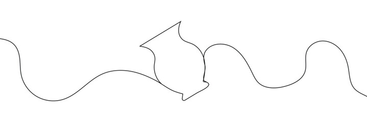Wall Mural - continuous line drawing of vase. one line drawing background. vector illustration. linear drawing of