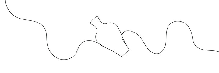 Wall Mural - continuous line drawing of vase. one line drawing background. vector illustration. linear drawing of