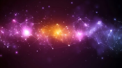 Abstract network of light and connection