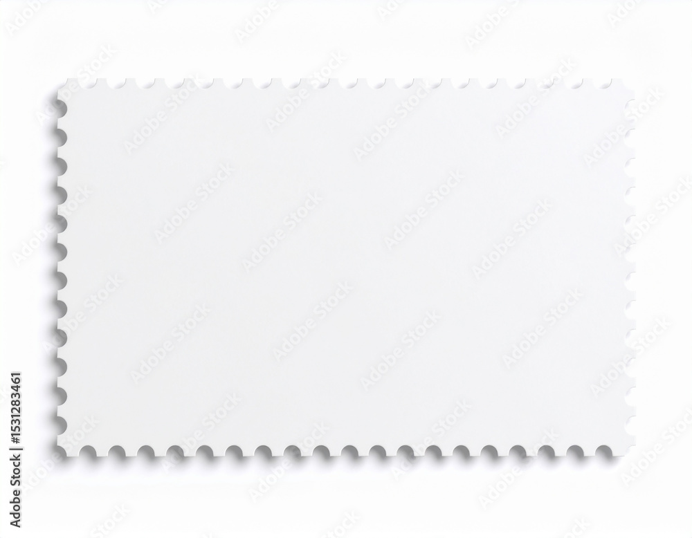 Blank postage stamp clean postage stamp isolated on white background ...