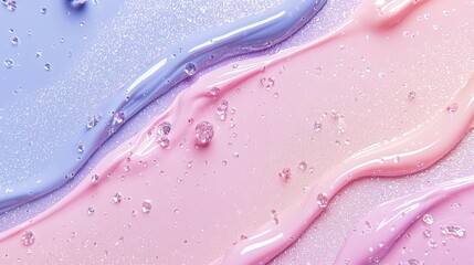 Wall Mural - colorful liquid texture with sparkles and soft pastel hues