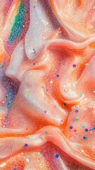 Wall Mural - Shimmering Satin Fabric with Colorful Glitter and Sparkle Effects