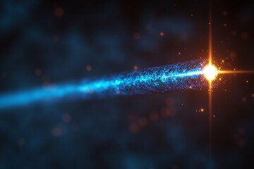 Wall Mural - abstract glowing energy beam in space