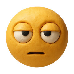 Wall Mural - png tired emoji with sleepy expression.