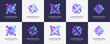 © semoro - Set Collections of People Community Logo Design Inspirations. Abstract Vector Teamwork Social Forum Interactions Concept.