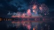 © Altair - Spectacular fireworks illuminate the twilight sky reflected in tranquil water