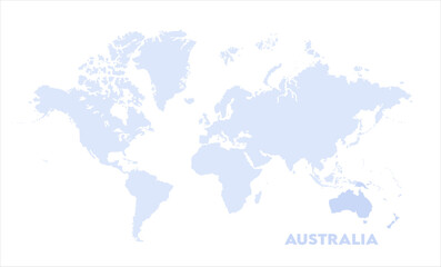  Watercolor world map with Australia-13, Map of Australia, highlighted on the world map, Australia on the world map, Satellite view, Australia location on the globe.