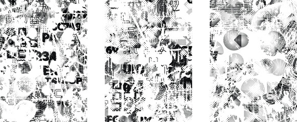 Aufkleber - Grunge Urban Backgrounds set.Texture Vector.Dust Overlay Distress Grain ,Simply Place illustration over any Object to Create grungy Effect .abstract,splattered , dirty, texture for your design.
