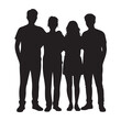 © Bulbul - Black vector silhouettes of diverse people walking in a groupBlack vector silhouettes of diverse people walking in a group