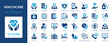 © Jan - Healthcare vector icon set. Medicine, treatment, diagnosis, prevention, health, emergency, doctor.