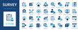 © Jan - Survey icon set. Feedback and review symbol collection. Opinion, satisfaction, research, questionnaire, poll.