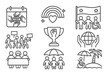 © Александр Михайлюк - Icons of Inclusivity. Line style icons of inclusivity: international day icon, pride event, inclusion festival, community march,