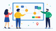 © Silhouette stock - Team collaboration workflow planning process diagram