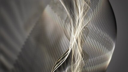 Wall Mural - fantastic video animation with particle wave object in slow motion, 4096x2304 loop 4k