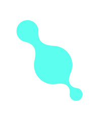 Wall Mural - Y2K abstract metaball Shape. Modern blob shape in a retro style. Unique design pattern, cool icon, trendy element for decoration or poster. Geometric figure evokes 90s nostalgia.