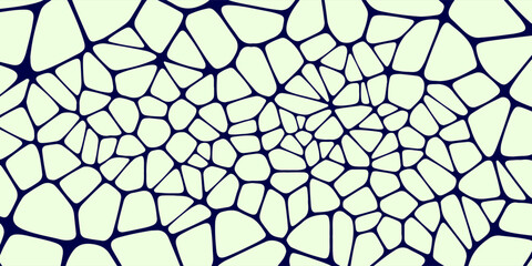 Seamless voronoi pattern. Vector grid background with rounded cells