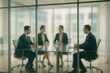 © Bijac - Blurred Business Meeting in Modern Office Conference Room with Professional Corporate Environment