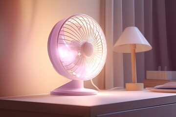 ceiling fan on a table