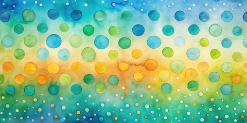 Wall Mural - Abstract Watercolor Circles Gradient Background A Vibrant Design Featuring Diverse Sized and Colored Circles on a Multi-hued Canvas