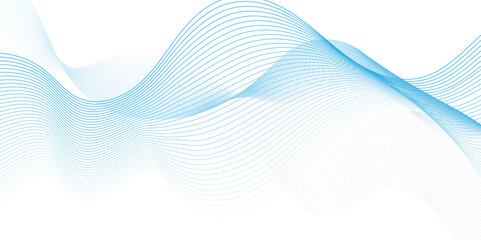 Wall Mural - abstract blue flowing wave lines background. modern glowing moving lines design. modern blue moving 