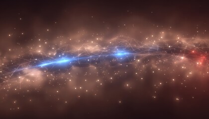 Wall Mural - Cosmic nebula with streaks of light