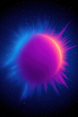 Wall Mural - Cosmic orb in vibrant nebula