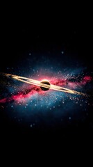Wall Mural - Cosmic ringed planet